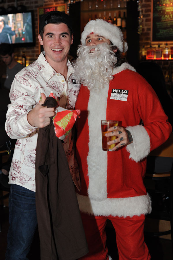 Matt Woods getting gifted by drunk Santa